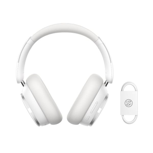 Baseus Bowie H1 Pro Noise Cancelling Wireless Headphones - Moon White