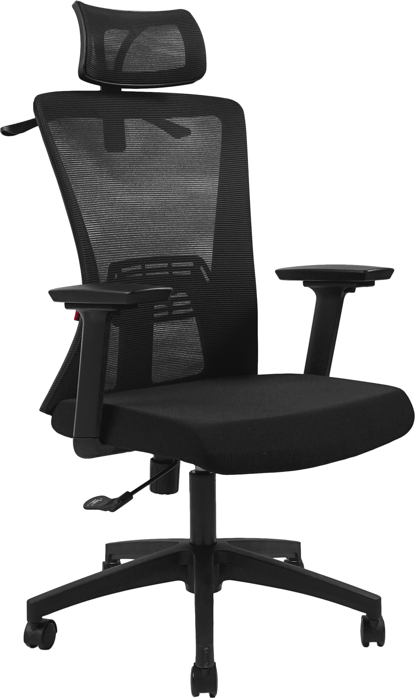 Fantech Office Chair Ergonomic Breathable Mesh with Adjustable 3D Soft Armrest - Black