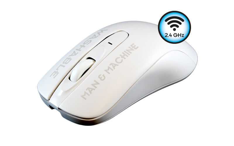 Man and Machine C Mouse Washable Wireless Scroll Mouse - White