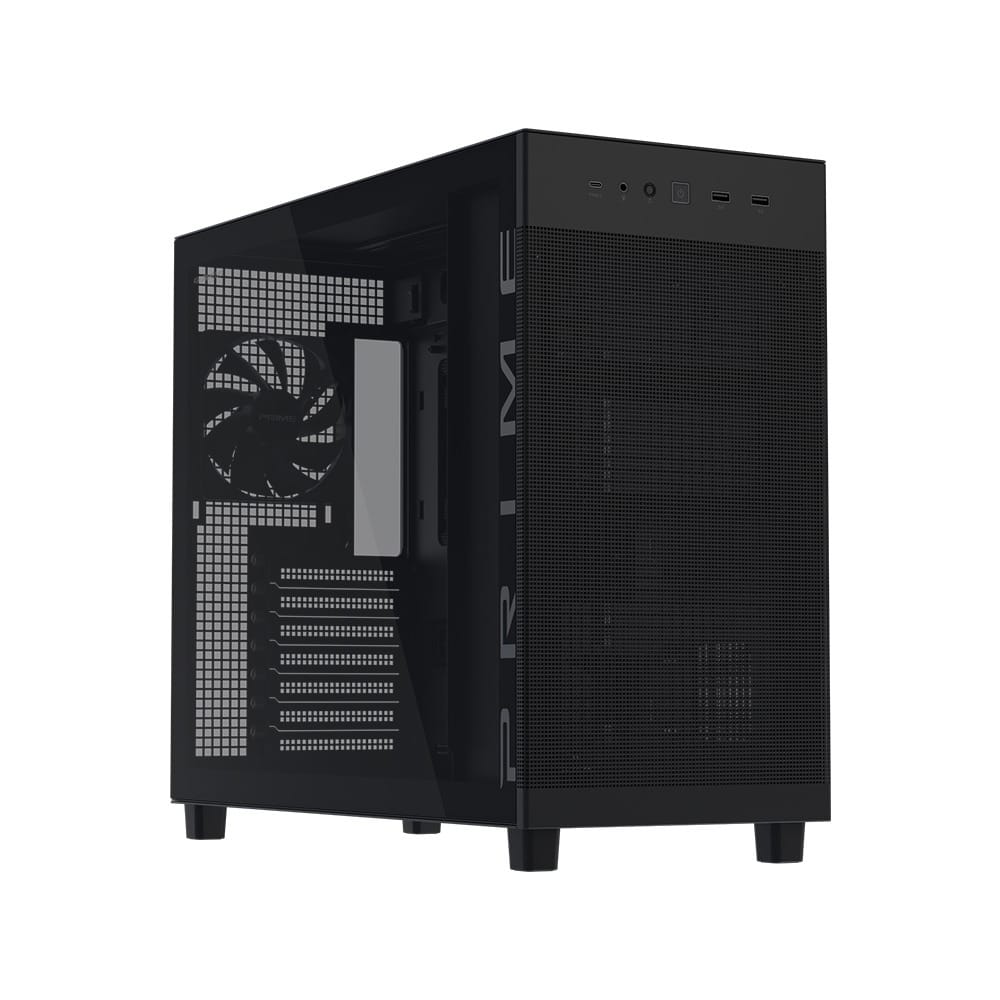 Asus Prime AP303 Tempered Glass Panel ATX Computer Case - Black