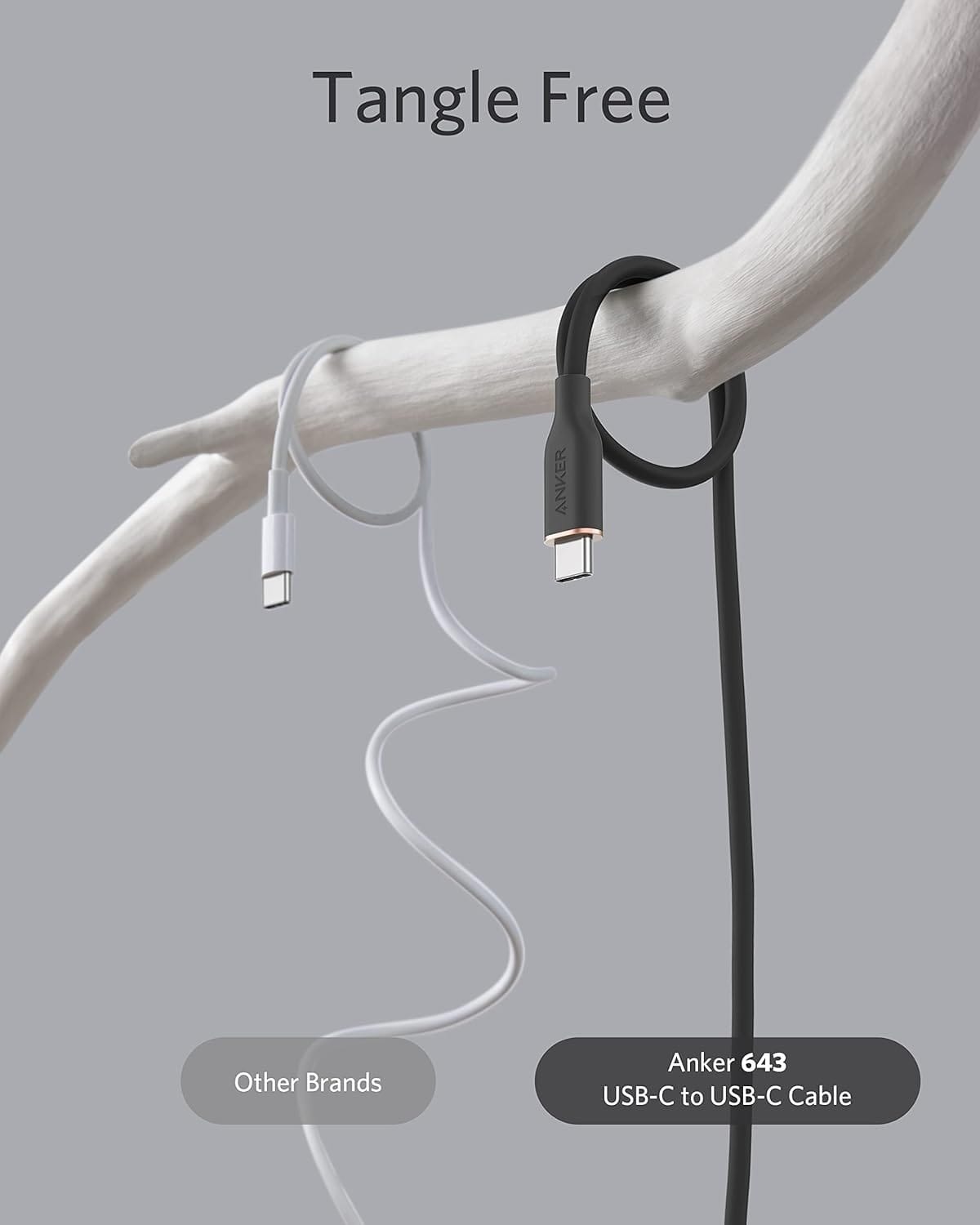 Anker 643 PowerLine III Flow Silicone Cable USB-C to USB-C Black
