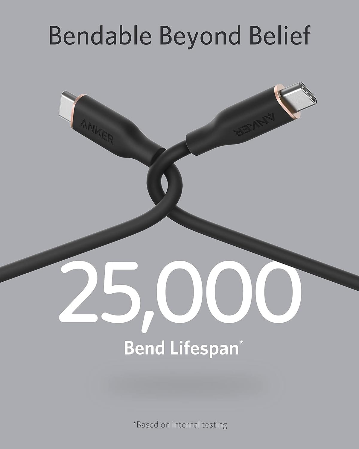 Anker 643 PowerLine III Flow Silicone Cable USB-C to USB-C Black