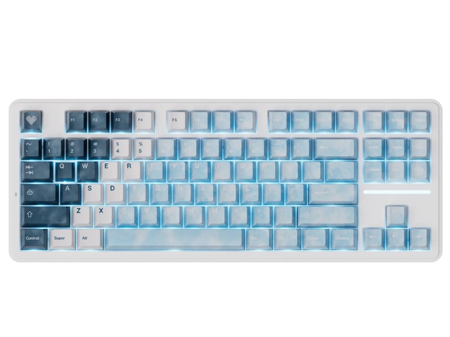ATK A87 PRO Tri-Mode Mechanical Keyboard Arctic Fox Switch - Arctic Snow