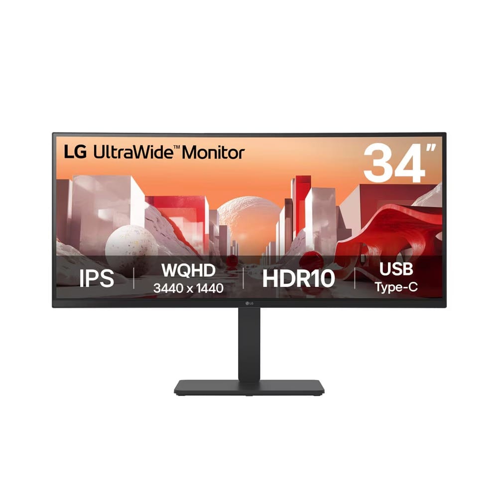 LG 34BA75QE-B 34" WQHD IPS Curved USB-C Monitor