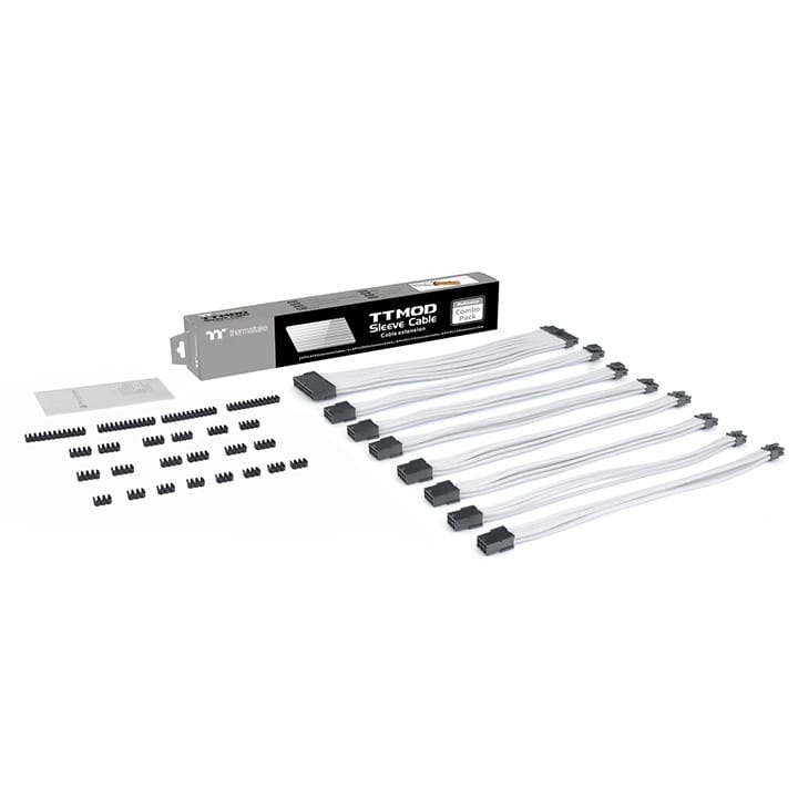 Thermaltake TtMod Sleeved PSU Extension Cable Set V2 - White