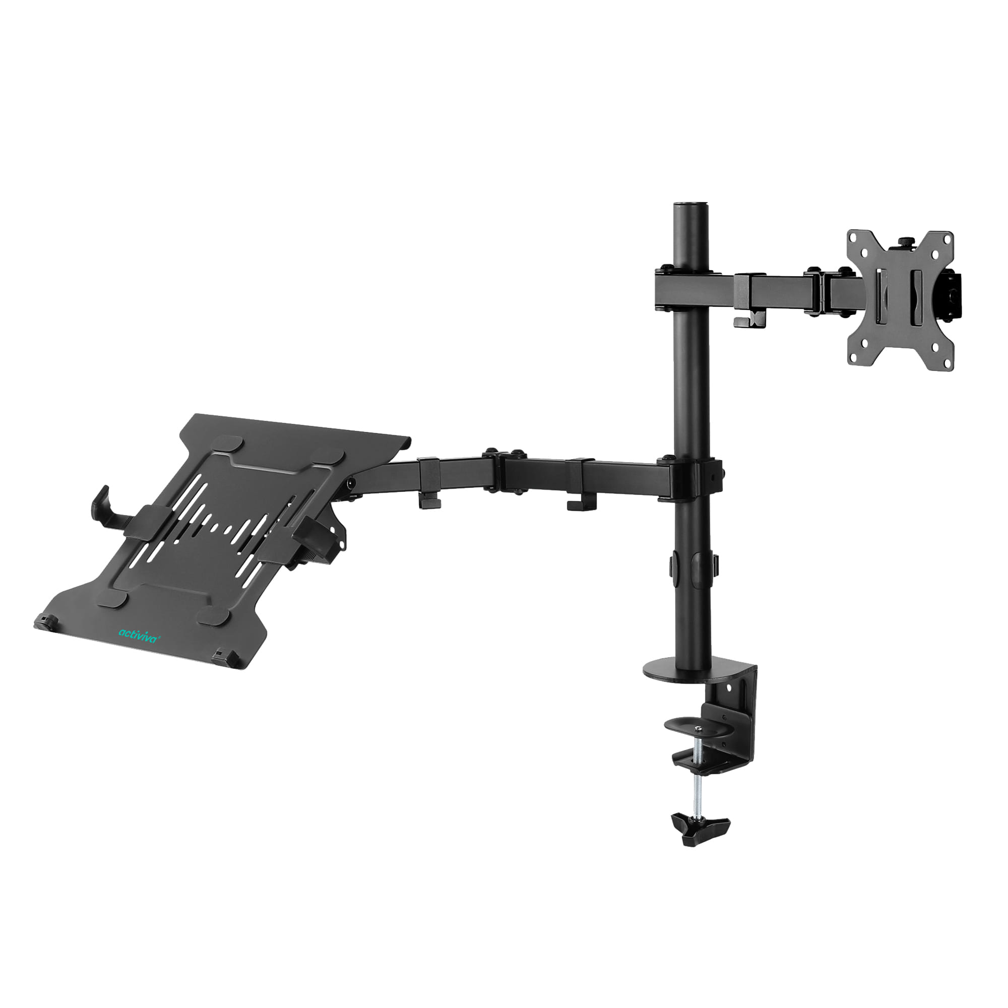 mbeat Activiva Dual-Screen Articulating Monitor Arm with Interchangeable Laptop Holder