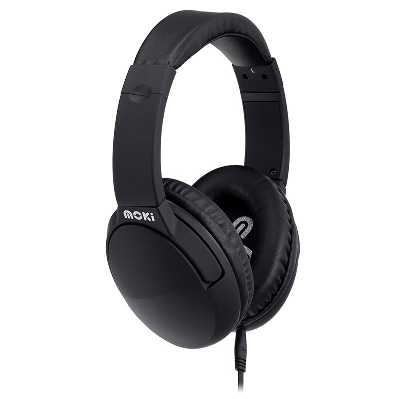 Moki Active Noise Cancelling Headphones - Black
