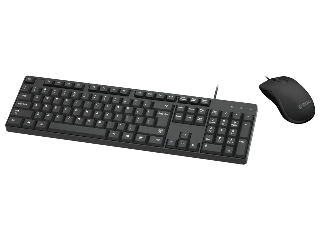 Moki Wired USB Keyboard & Mouse Combo Black