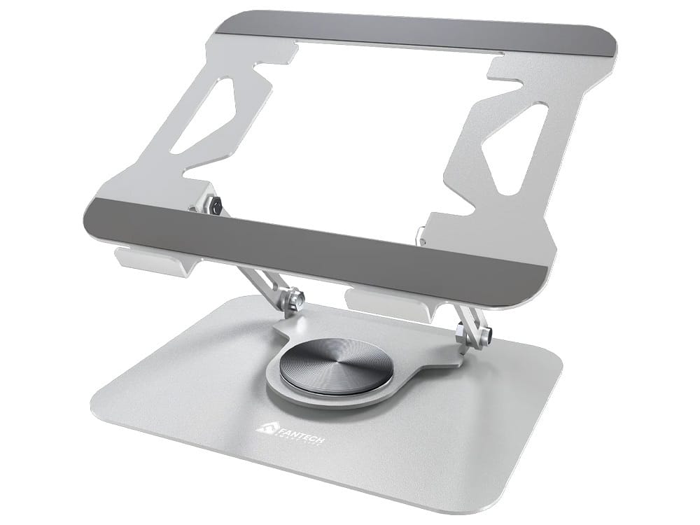 Fantech NS10 Foldable Steel Note Book Stand with 360° Rotating Base - Silver