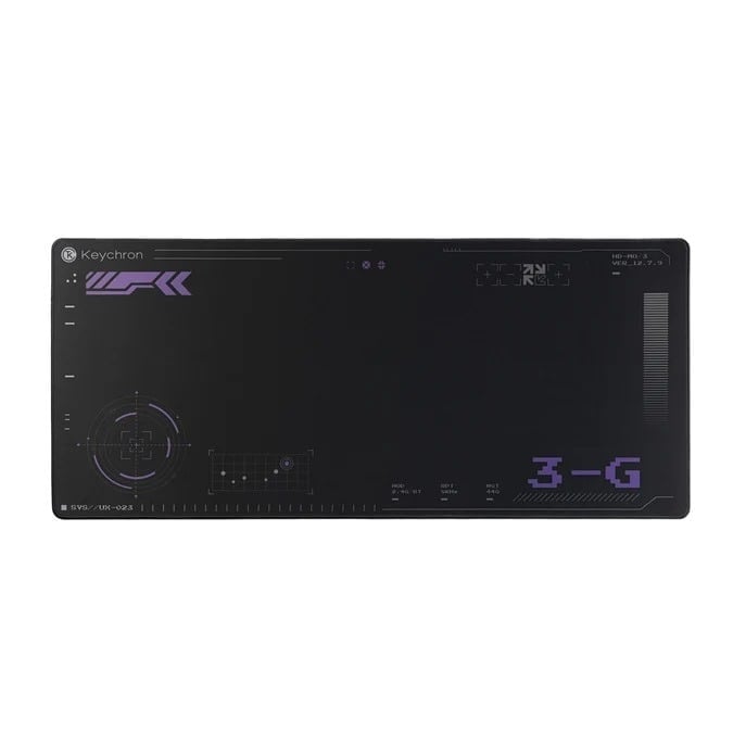 Keychron 900x400x3mm Desk Mat - Black (Purple)