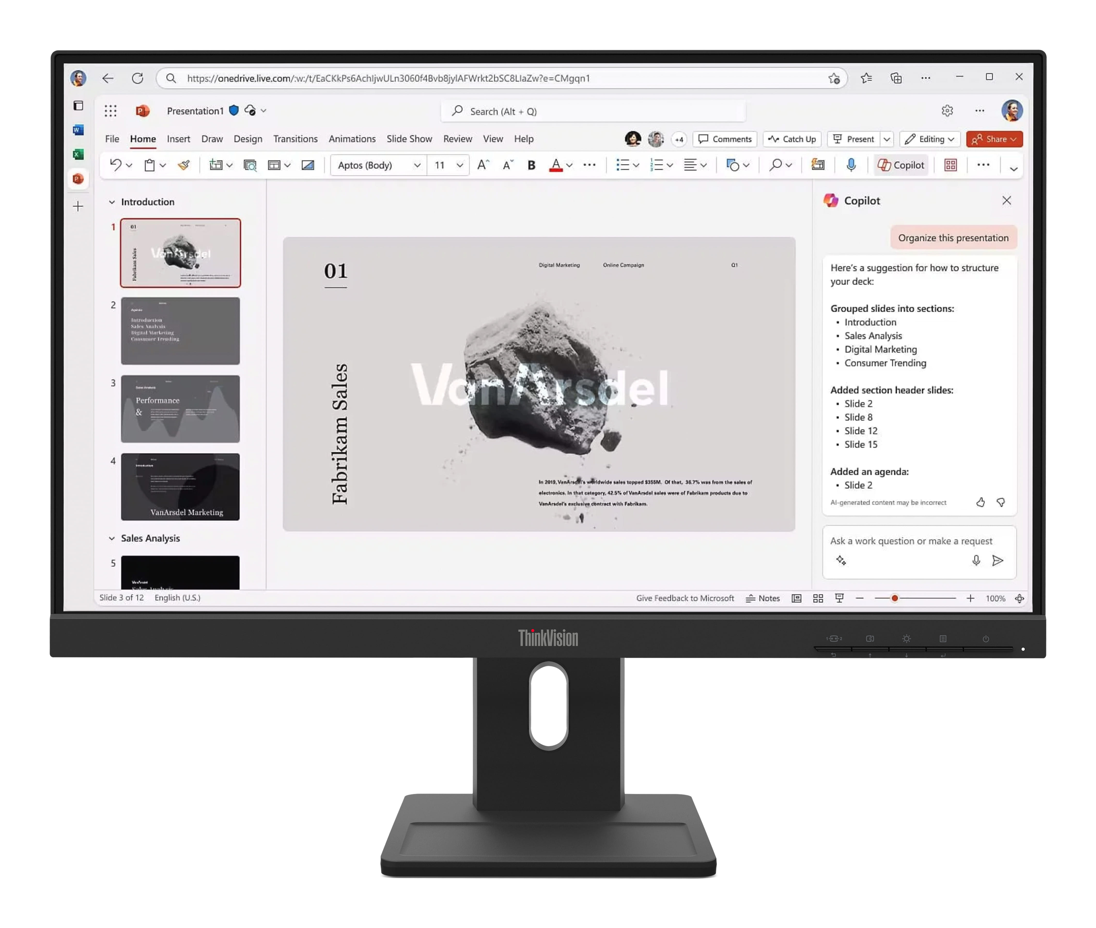 Lenovo E22-40 21.5" FHD WLED IPS 100Hz Height Adjustable Monitor