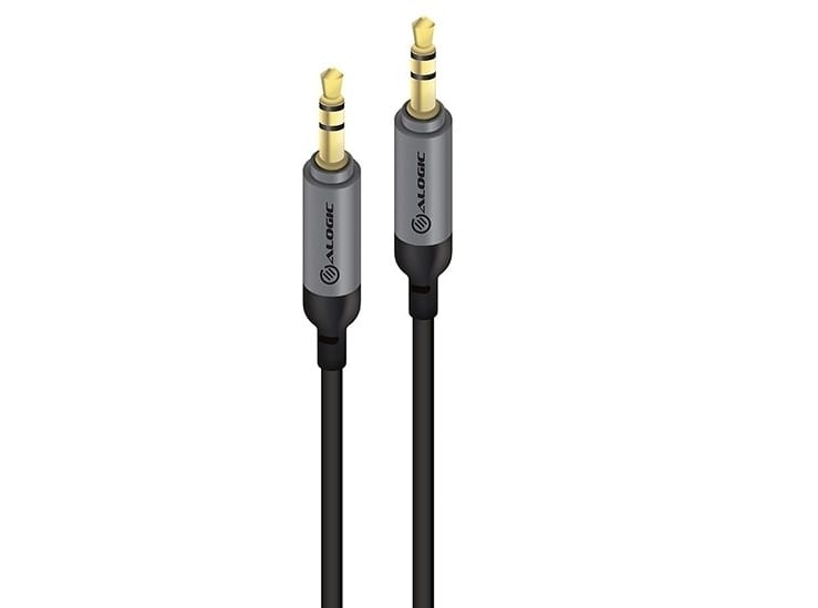 Alogic 2m 3.5mm Stereo Audio Cable - Male to Male Black