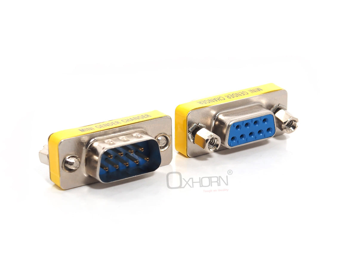 Oxhorn DB9 Gender Changer Adapter Male to Female