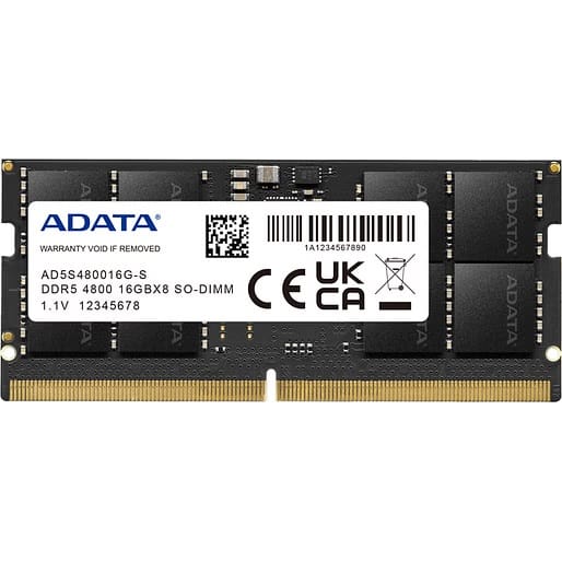 (Open Box) Adata 16GB (1x16GB) DDR5-4800 SODIMM Memory