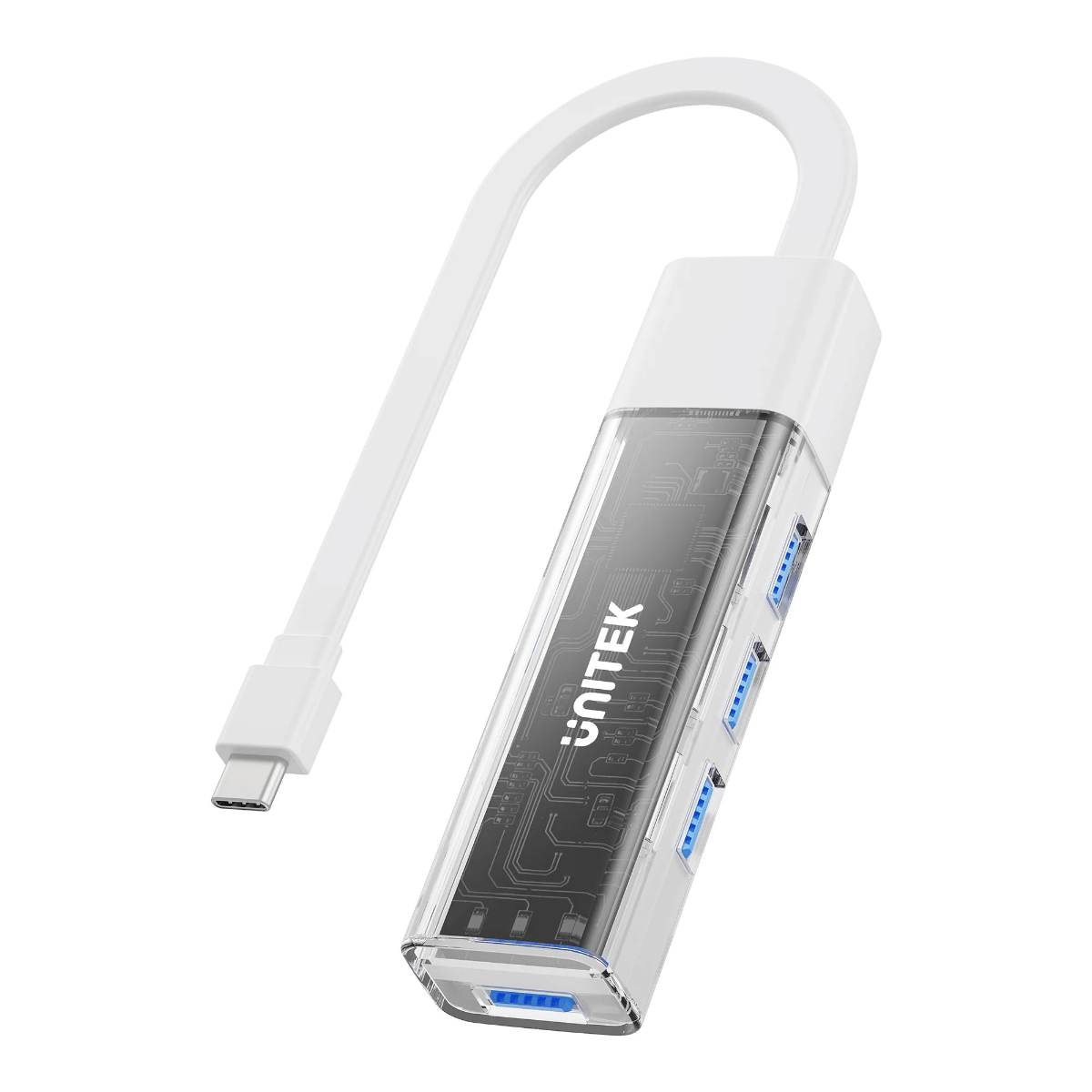 Unitek H1319AWH01 Bi-Directional Hub with Detachable Cable - Cloud White
