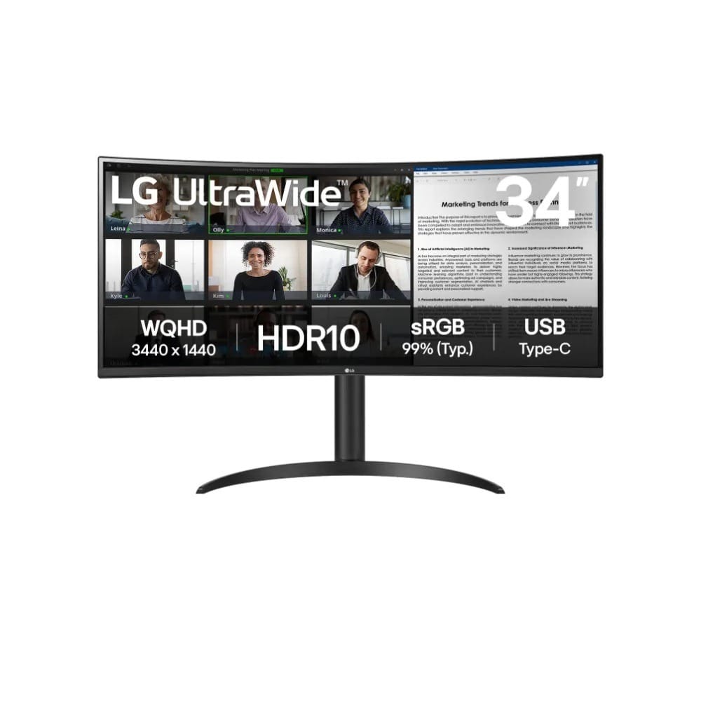 LG 34WR55QK-B 34" QHD 100Hz USB-C Monitor