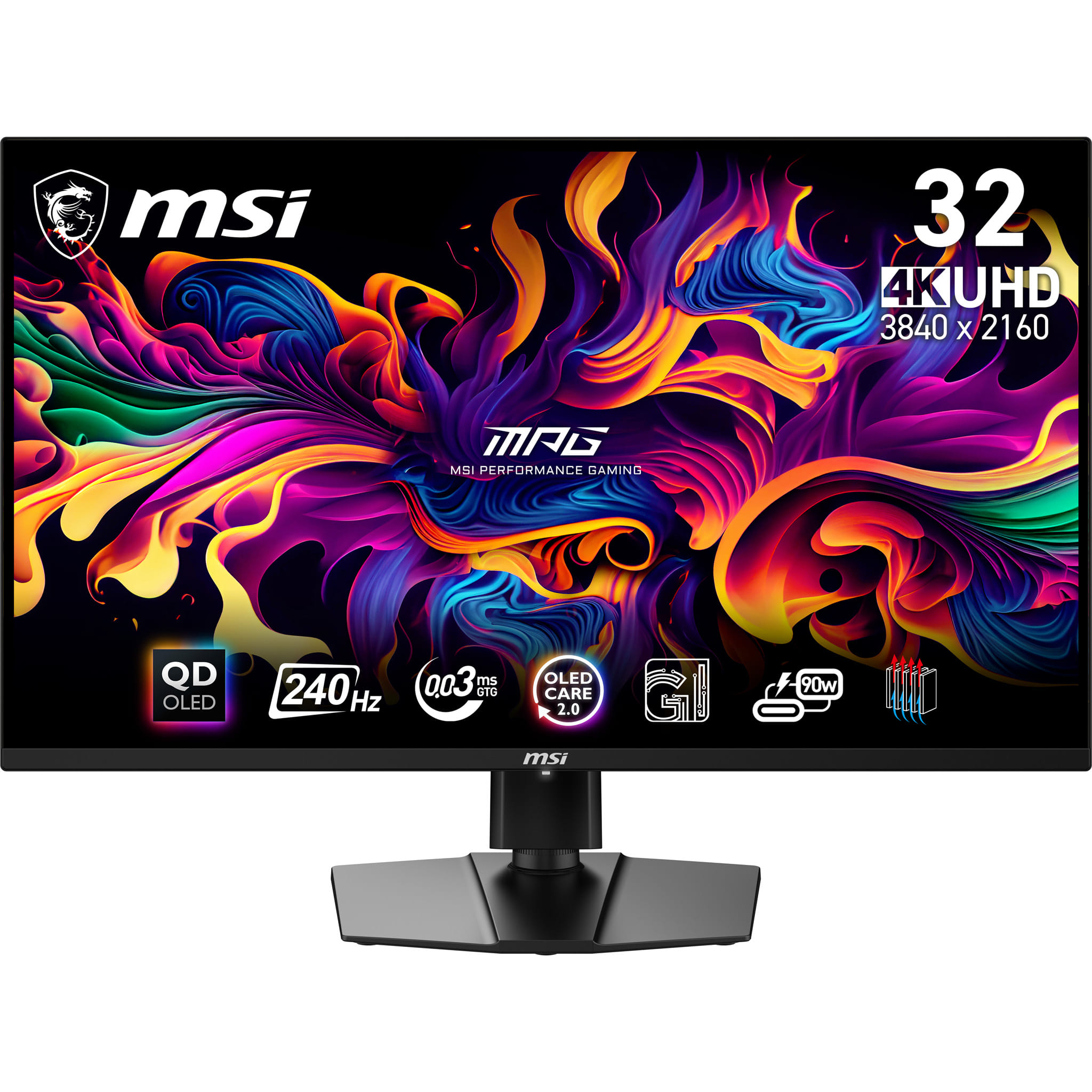 MSI MPG 321URX QD-OLED 32" UHD 0.03ms 240Hz Height Adjustable Monitor