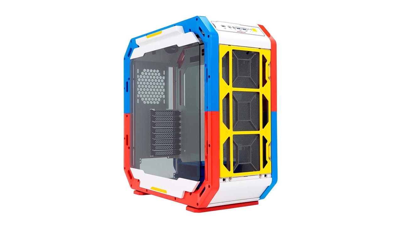 Inwin AirForce Tempered Glass Mid-Tower ATX Case - Justice White