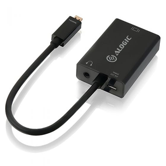 ALOGIC 15cm Micro HDMI to VGA Adapter With 3.5mm Audio - Male to Female (Full HD -1920 X 1080)