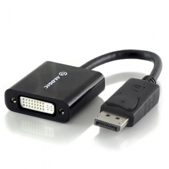 ALOGIC 20cm ACTIVE DisplayPort 1.2 to DVI Adapter Male to Female with 4K Support