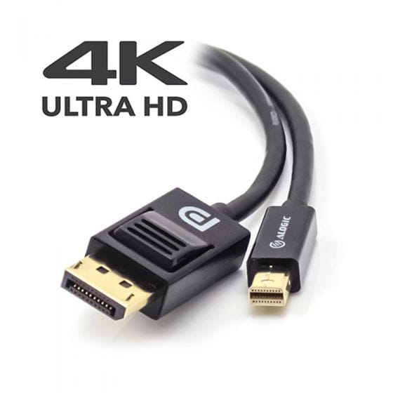 ALOGIC 2m Mini DisplayPort to DisplayPort Cable Ver 1.2 - Male to Male - Supports 4K