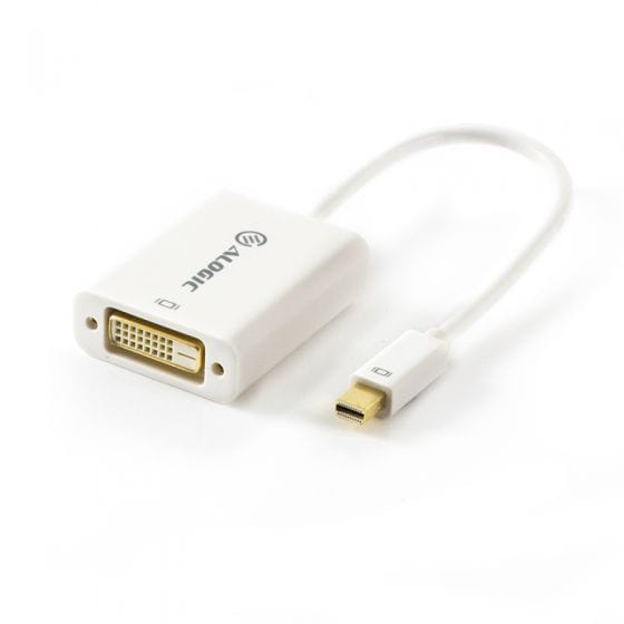 ALOGIC Premium 15cm Mini DisplayPort to DVI Adapter Male to Female WHITE