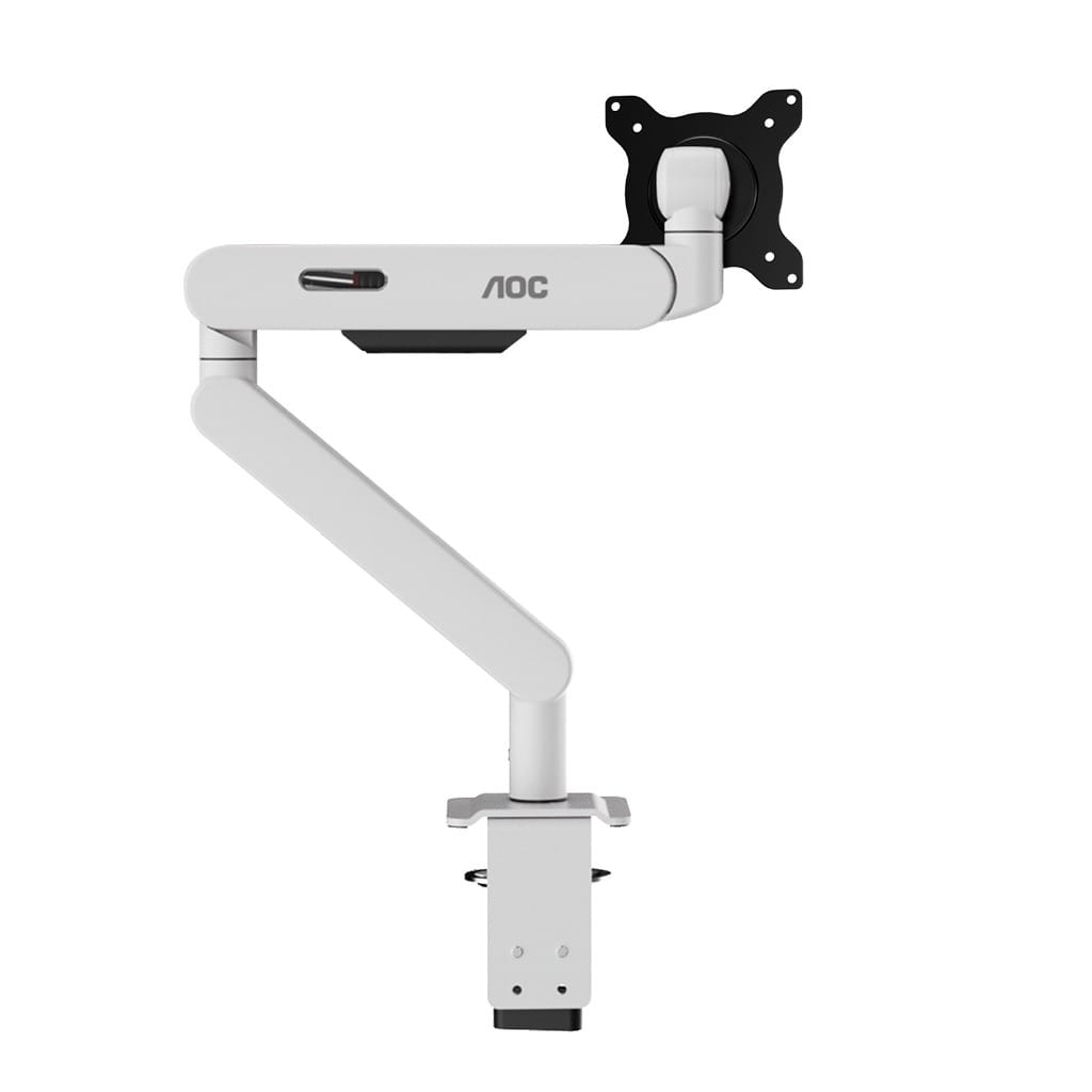 AOC AM402W Mechanical Single Spring Monitor Arm Mount 17-34" - White