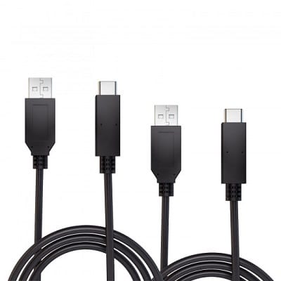 Laser 1 meter USB-C 3.1 to USB A 3.1 Cable Twin Pack
