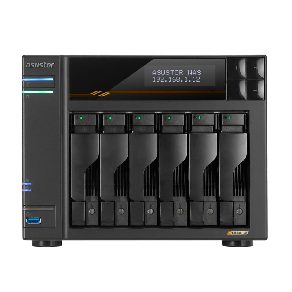 Asustor LOCKERSTOR 6 Gen3 6-Bay No Disk Ryzen V3C14 Quad-Core 2.3GHz 16GB NAS