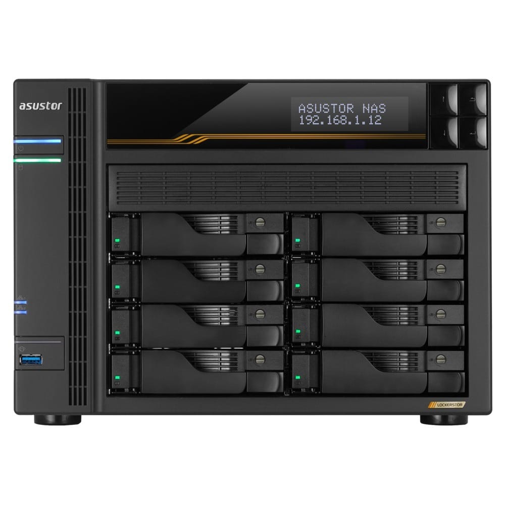 Asustor LOCKERSTOR 8 Gen3 8-Bay No Disk Ryzen V3C14 Quad-Core 2.3GHz 16GB NAS