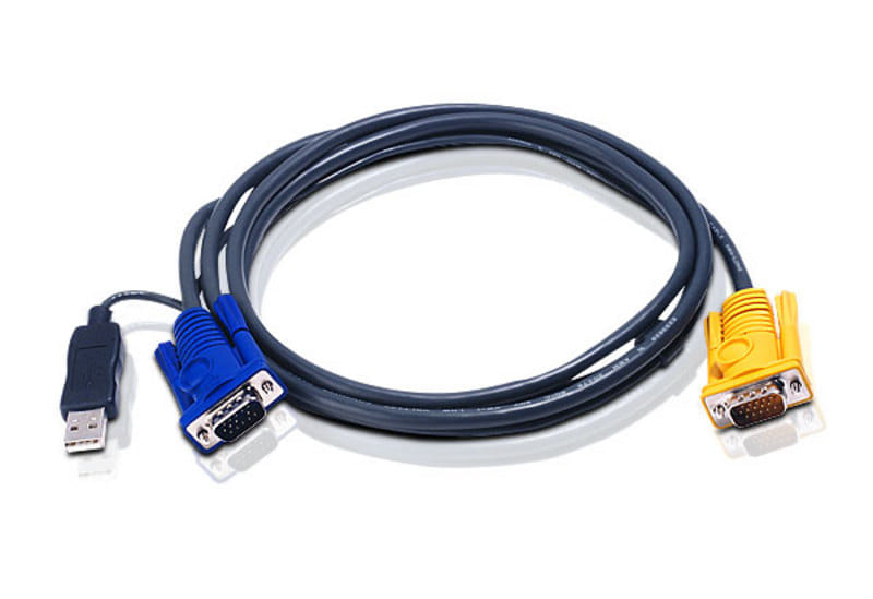 ATEN 1.8M USB KVM Cable with 3 in 1 SPHD and built-in PS/2 to USB converter