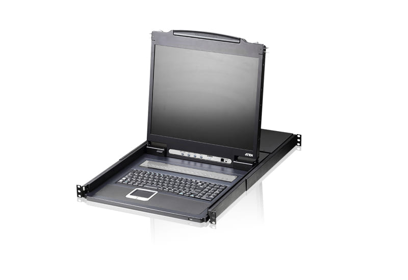 ATEN Single Rail 19inch 16-Port PS 2-USB VGA LCD KVM Switch1