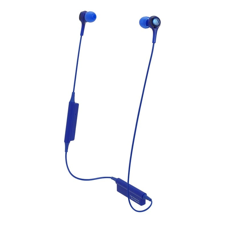 AudioTechnica Bluetooth Wireless In-Ear Headphones With Inline Control - Blue