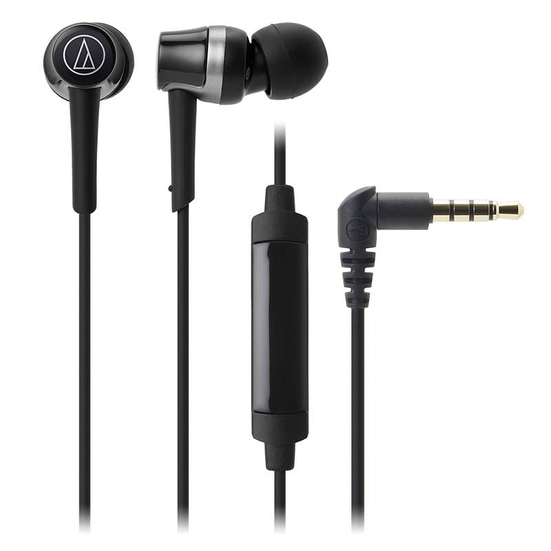 AudioTechnica SonicFuel In-Ear Headphones With In-line Mic And Control - Black