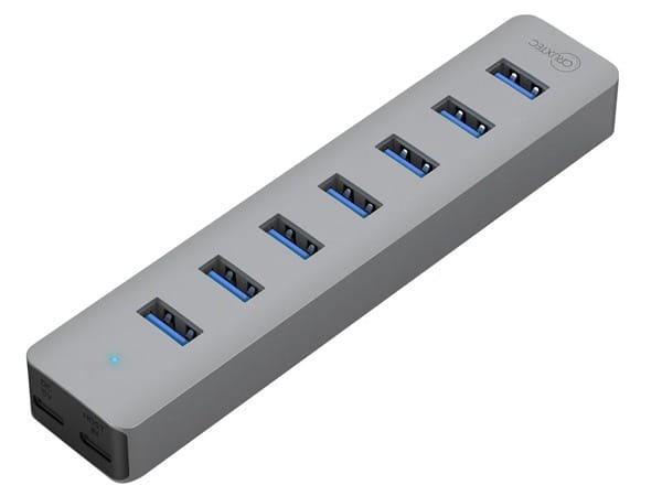 Cruxtec 7-Port USB 3.0 Hub with Type-C Power Port
