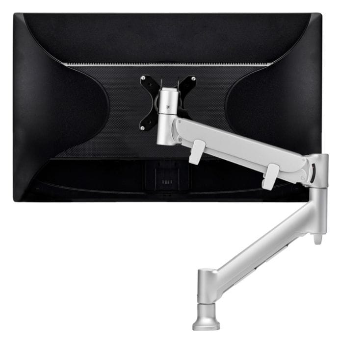 Atdec HeavyDynamic Single Monitor Arm Desk Mount - Silver