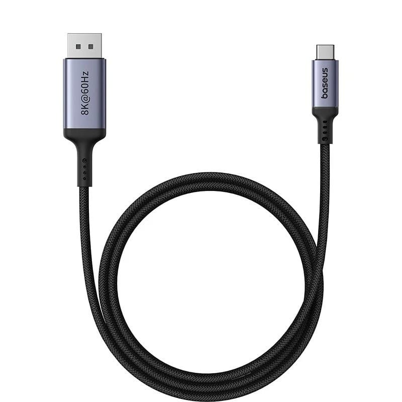 Baseus High Definition USB-C to DisplayPort 8K 2m Adapter - Black