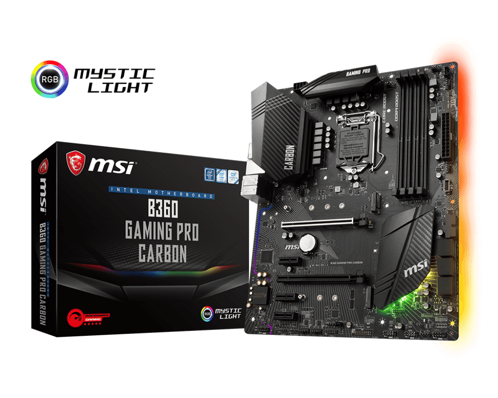 MSI B360 GAMING PRO CARBON ATX Motherboard