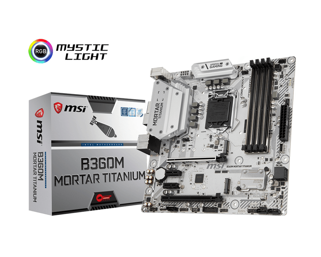 MSI B360M MORTAR TITANIUM mATX Motherboard