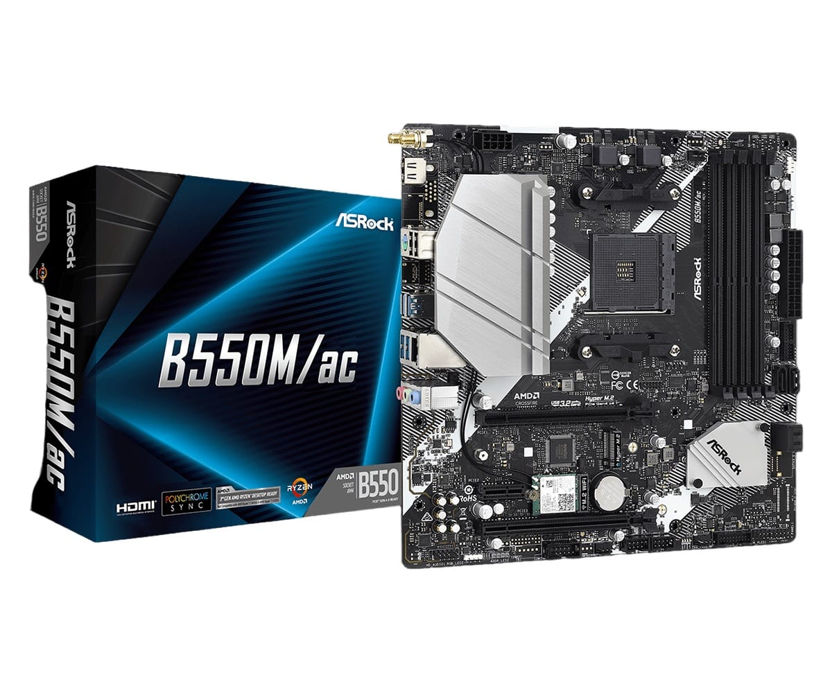 AsRock B550M/AC AM4 Micro-ATX Motherboard