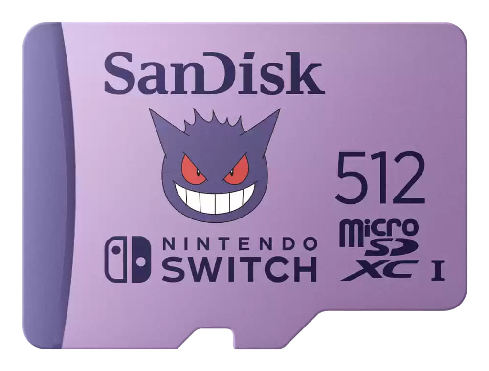 SanDisk 512GB Pokemon Gengar microSD Card Nintendo - Main Image