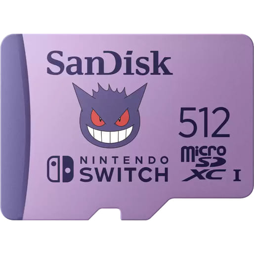 SanDisk 512GB Pokemon Gengar microSD Card Nintendo1