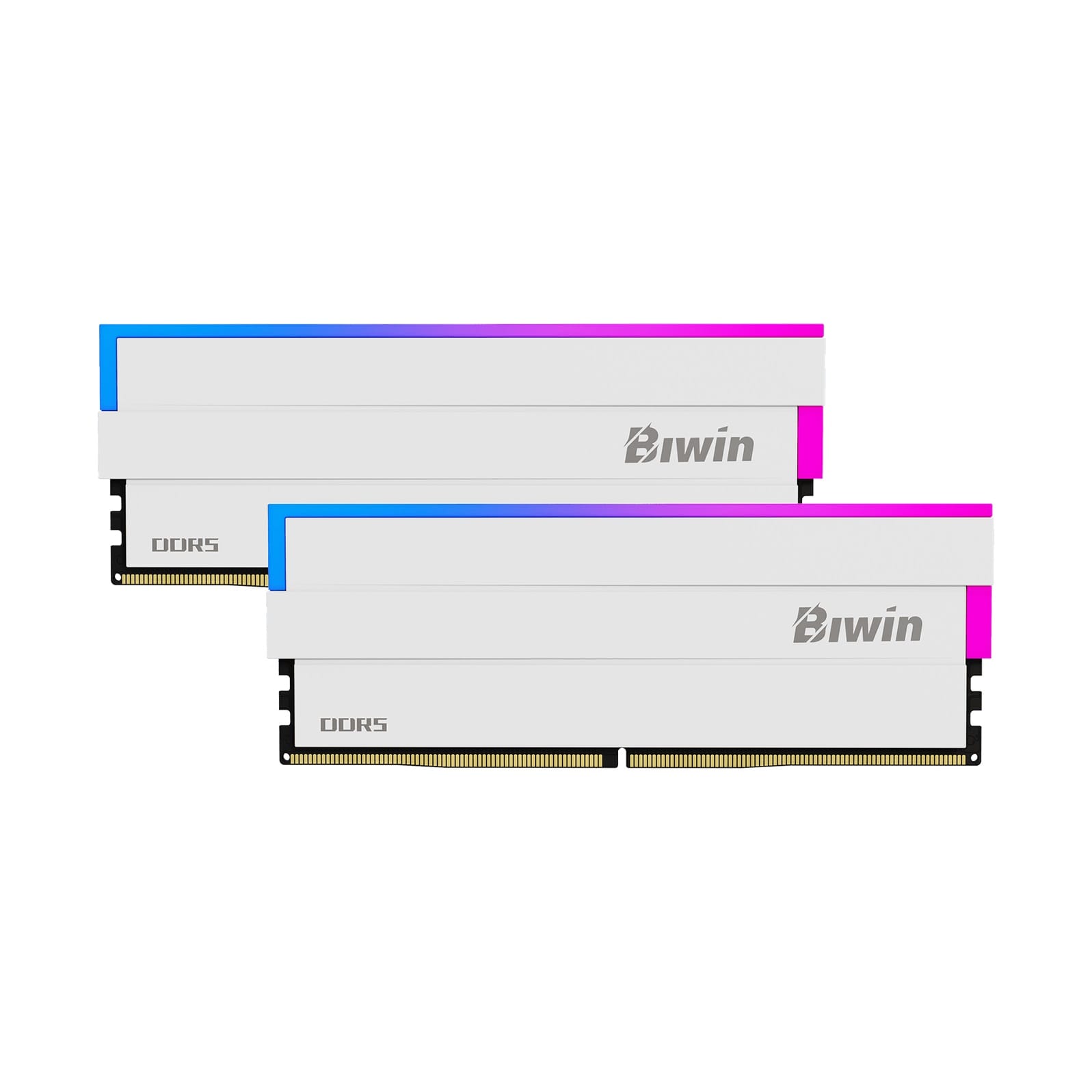 BIWIN Black Opal DW100 RGB 32GB (2x16GB) DDR5-6000 UDIMM Memory - White