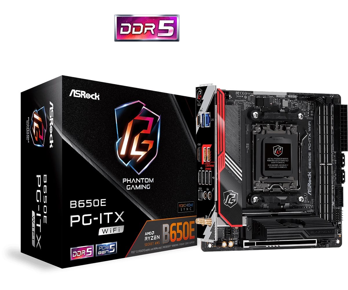 AsRock B650E PG-ITX WIFI mITX AM5 Motherboard