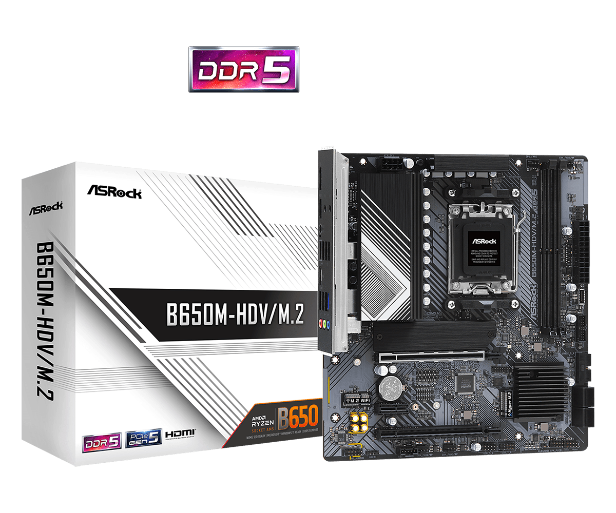 AsRock B650M-HDV/M.2 AM5 mATX Motherboard