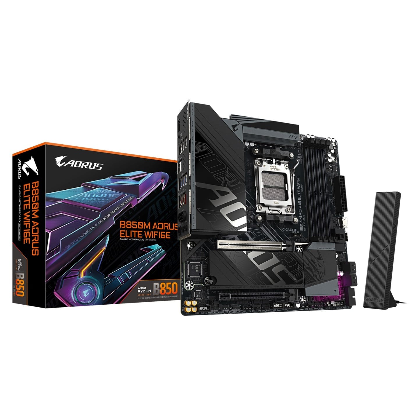 Gigabyte B850M AORUS ELITE WIFI6E AM5 Micro-ATX Motherboard