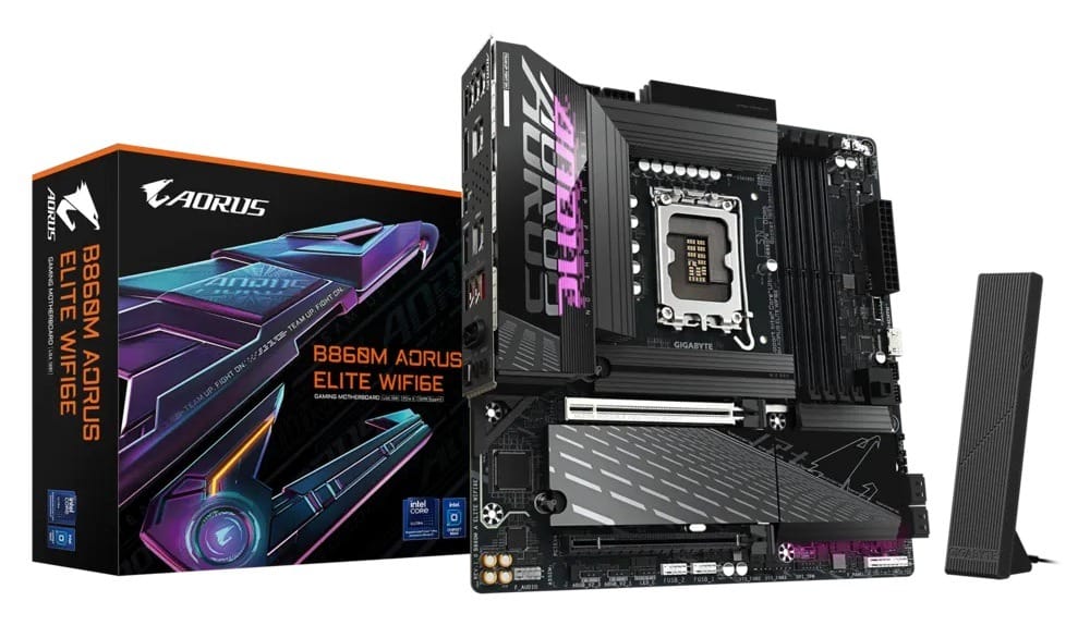 Gigabyte B860M AORUS ELITE WIFI6E LGA 1851 Micro-ATX Motherboard
