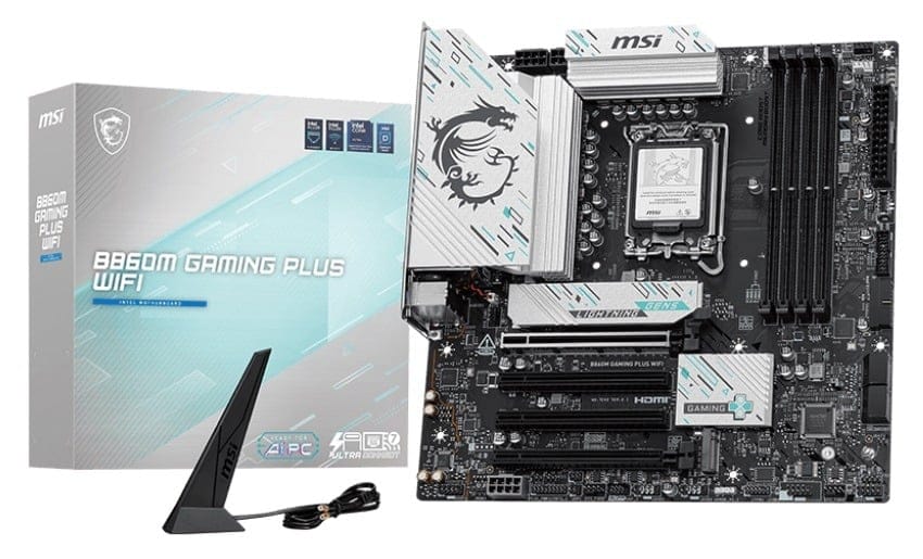 MSI B860M GAMING PLUS WIFI LGA 1851 Micro-ATX Motherboard