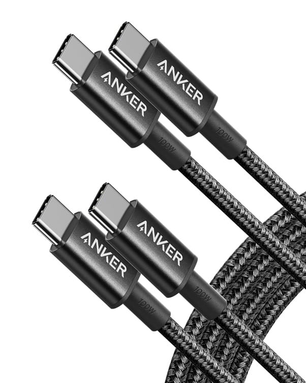 Anker 333 USB-C to USB-C Cable 6ft Nylon 2-Pack