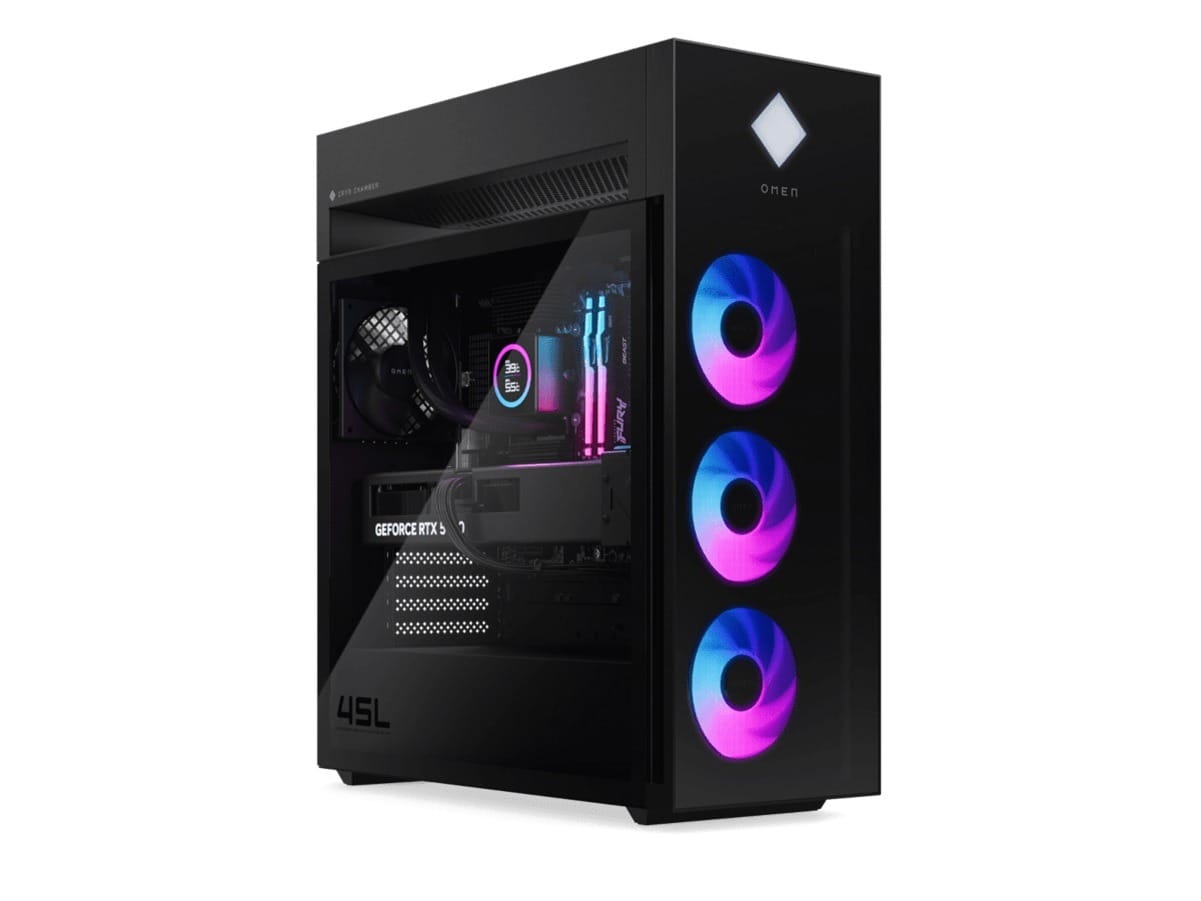 HP OMEN 45L Gaming Desktop PC, Ultra 7-265K, 32GB RAM, 2TB HDD + 2TB SSD, RTX 5080, Windows 11 Home